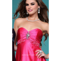 Elegant A-line Sweetheart Neckline Strapless Floor-length Satin Beading Evening Dress